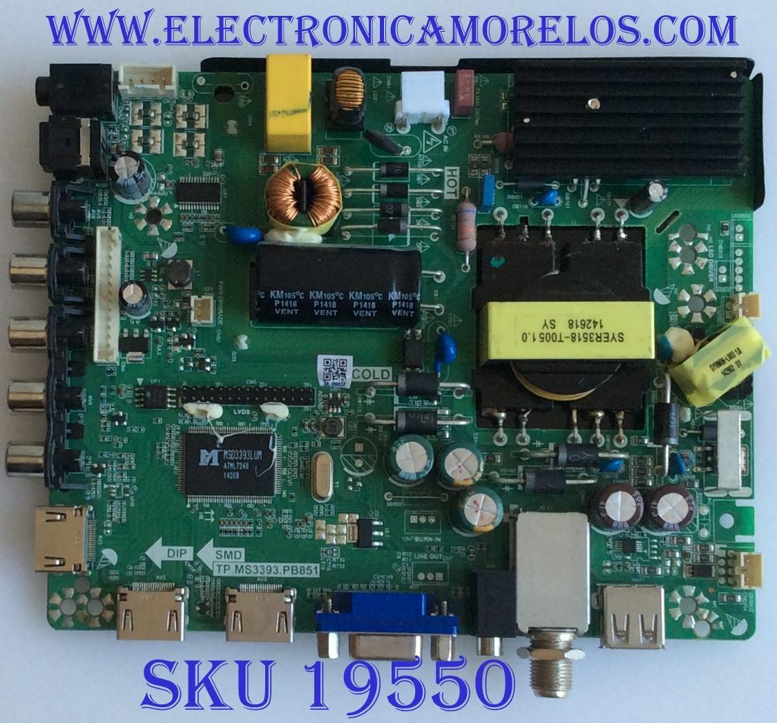 MAIN / FUENTE / (COMBO) / ELEMENT / SY14409 / TP.MS3393.PB851, N14070046, N14070047 / N14070124 / 890-M00-06N67 / SY14409-10B / V500HJ1-ME1 / MODELO ELEFW504