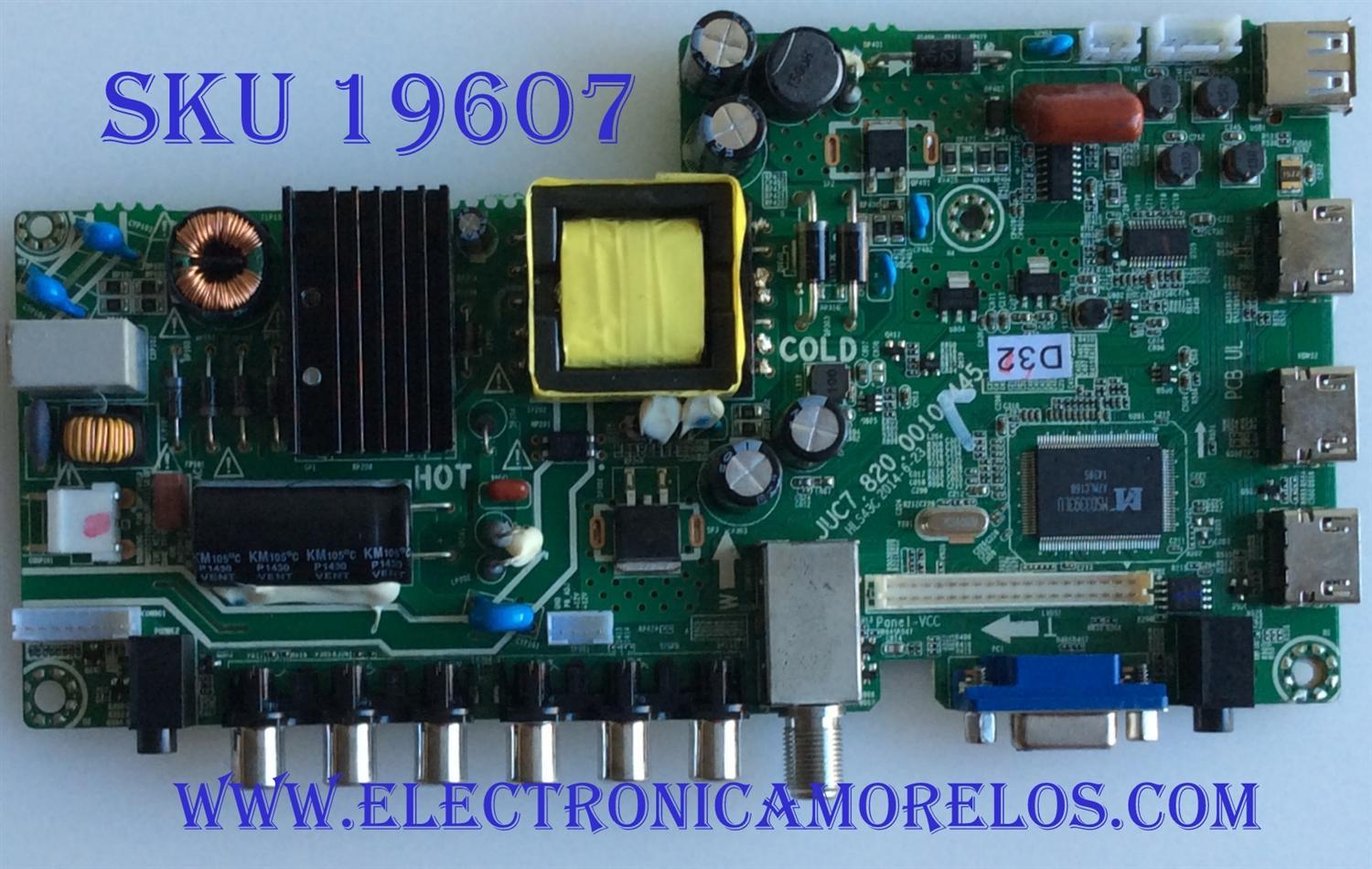 MAIN / FUENTE / (COMBO) / 999A4Y / CHANGHONG / JUC7.820.00103445 / HLS43C / PANEL C320F14-E5-B / MODELO LED32YC1600UA - Imagen 1