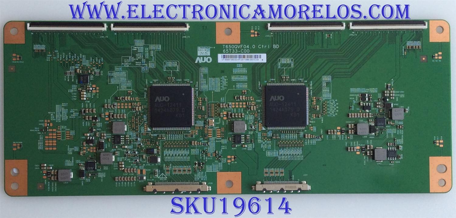 T-CON / VIZIO / 55.65T33.C02 / T650QVF04.0 CTRL BD, 65T33-C00 / 5565T33C02 / PARTES SUSTITUTAS KIT-P652UI-B2-K1 / PANEL T650QVF04.0 / MODELOS P652UI-B2 LWJARJAR / P652UI-B2 LWZARJAQ