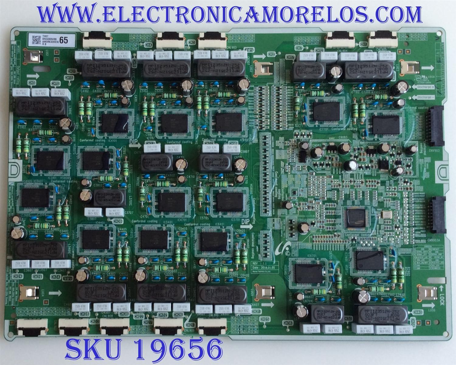 LED DRIVER PARA TV SAMSUNG QLED / NUMERO DE PARTE BN4400949B / BN44-00949B / L65Q8NB_NHS / PANEL CY-TN065FLLV3H / MODELO QN65Q8 / QN65Q8FNBFXZA FA02 / ((NOTA IMPORTANTE:CHECAR QUE EL PANEL Y MODELO QUE CORRESPONDA CON SU TV))