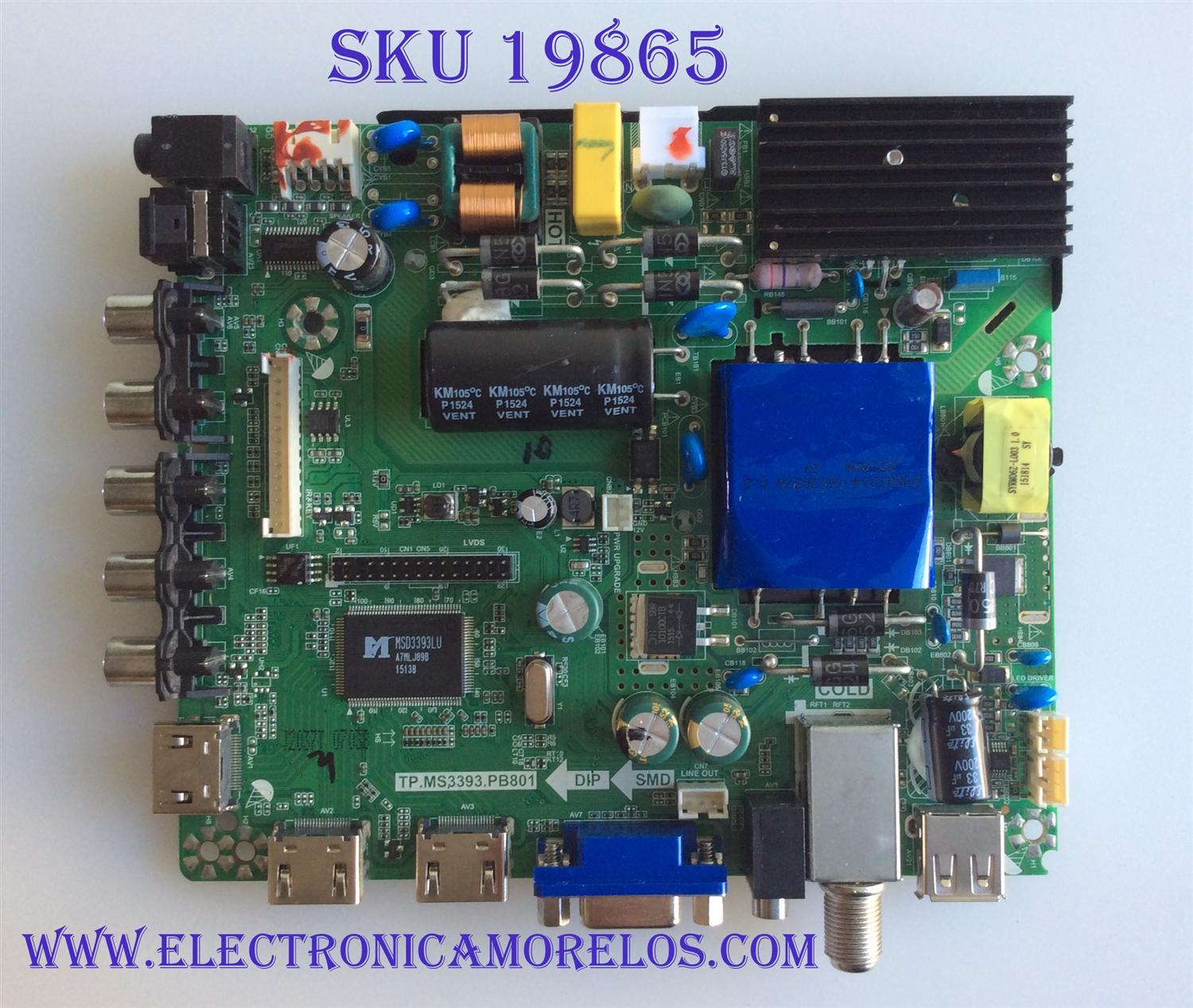 MAIN / FUENTE / (COMBO) / PIXEL K15062037 / PO150601745 / TP.MS3393.PB801 / PANEL CX400DLEDM / MODELO LE-4028
