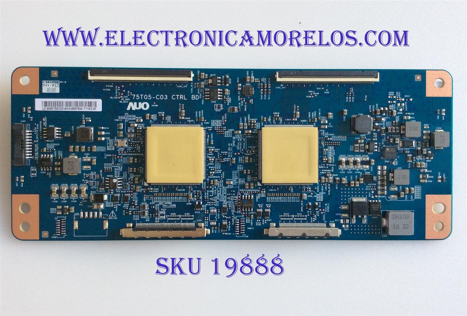 T-CON / VIZIO 55.65T56.C03 / 5565T56C03 / 75T05-C03-CTRL BD / PANEL T650QVF09.0 / DISPLAY T650QVN07.2 / MODELO PQ65-F1 LTMAXRLU