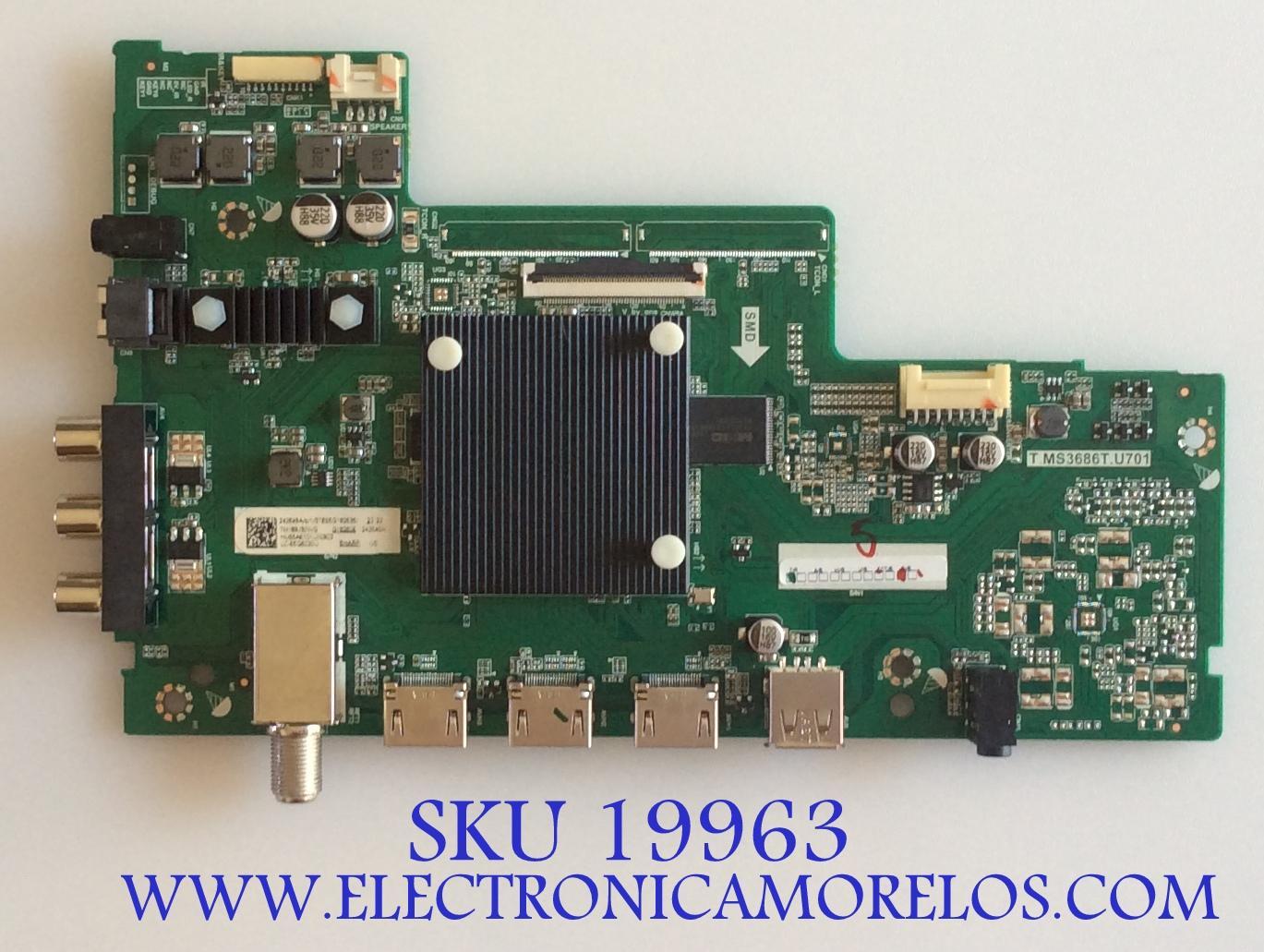 MAIN / SHARP 242649A / T.MS3686T.U701 / 242648A / HU65A6101U / 242649 / 242648 / 3TE65G182 / PANEL HD650S1U71\S0\GM\ROH / MODELO LC-65Q6020U / LC-65Q6020U 65G182606H