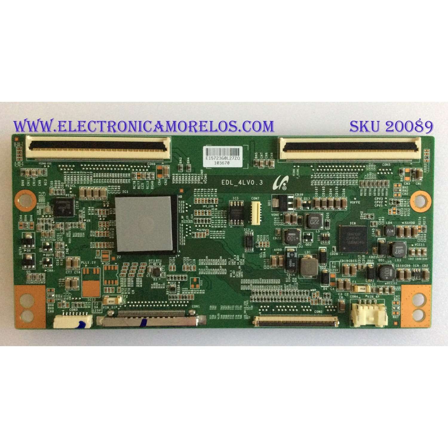 T-CON / SONY / LJ94-15723G / EDL_4LV0.3 / PANEL LTY400HF09-001 / PARTES SUSTITUTAS LJ94-0303925H 929H / LJ94-/ LJ94-03895F / LJ94-03925E / LJ94-03895H / LJ94-03934F / LJ94-03934G / LJ94-15723H / MODELO KDL-40EX620 MAS MODELOS EN DESCRIPCION