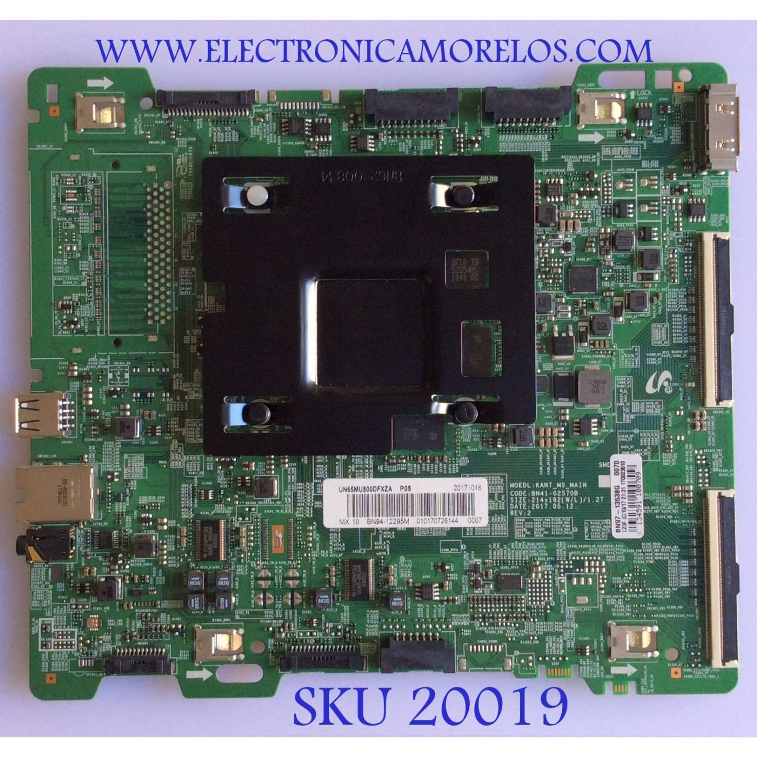 MAIN / SAMSUNG / BN94-12295M / BN41-02570B / BN97-13538G / PANEL CY-SM065FLLV9H / MODELO UN65MU8000FXZA FC05 /  UN65MU800DFXZA FC05
