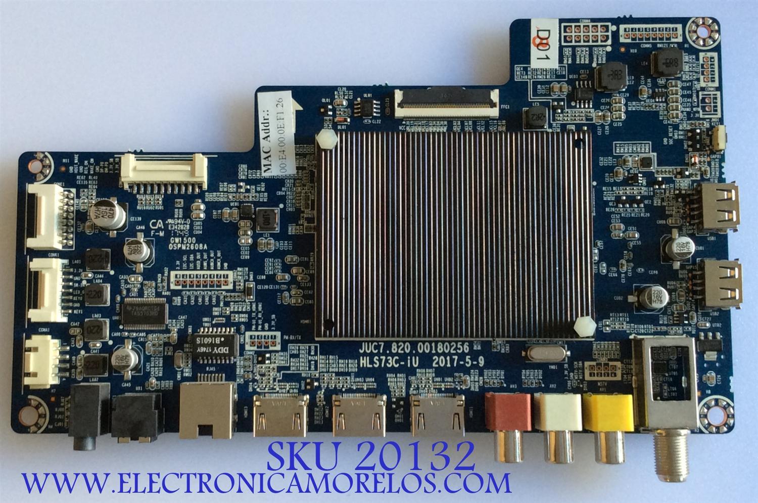 MAIN / ELEMENT / E4SW5017RKU / E400499D14 / JUC7.820.00180256 / HLS73C-iU / PANEL C500U17-E61-C (G71) / DISPLAY V500DJ6-QE1 / MODELO E4SW5017RKU A8C0M