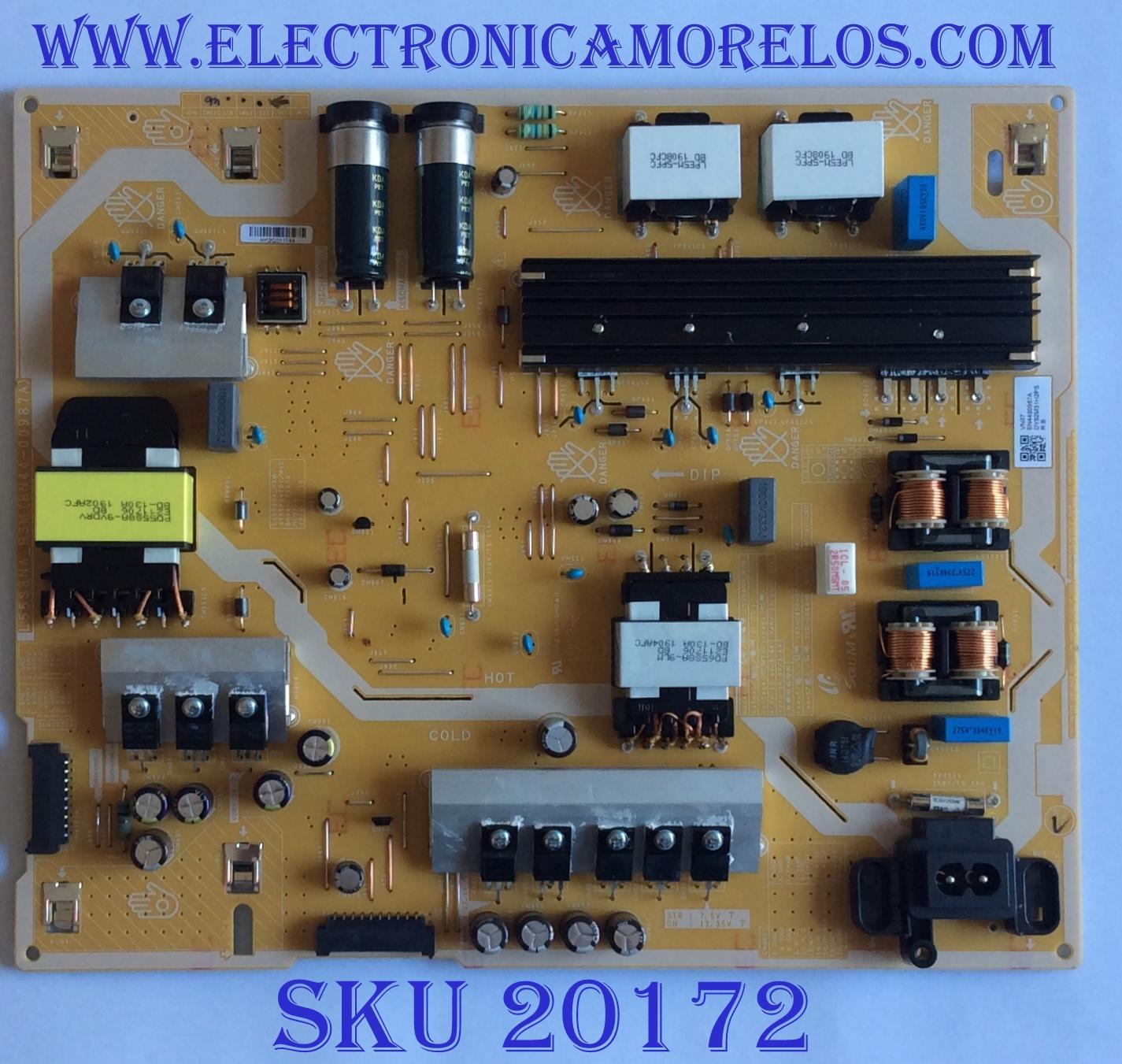 FUENTE DE PODER / BN44-00987A / L55S8NA R5M / PANEL CY-TR055FLLV2H / MODELO QN55Q80RAFXZA FA02