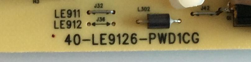 FUENTE DE PODER / TCL / 08-LE911A6-PW200AX / 40-LE9126-PWD1CG / 40-LE9126-PWC1CG / PANEL LVU430DND1L / MODELO 43UP130 - Imagen 2