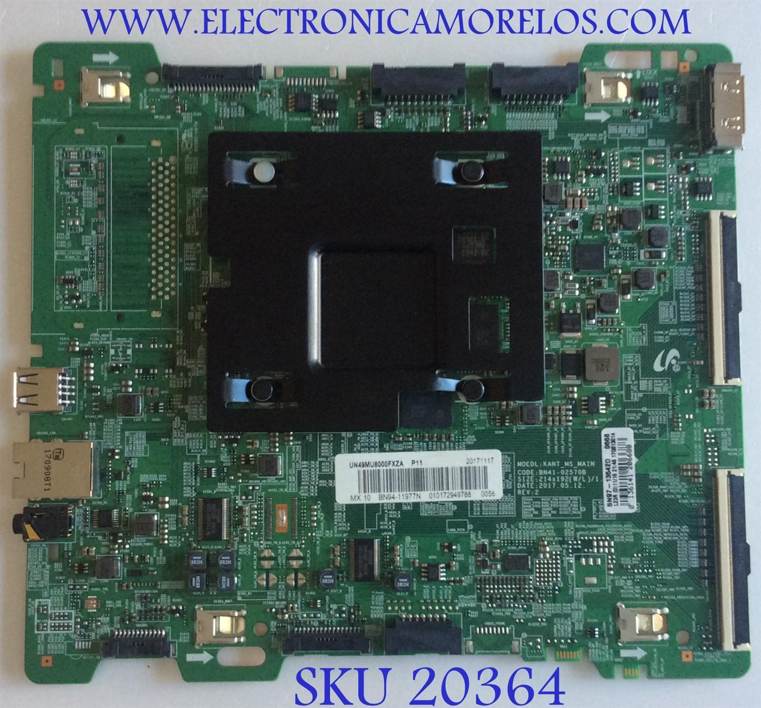 MAIN SAMSUNG / BN94-11977N / BN41-02570B / BN97-13542D / PANEL CY-SM049HLLV9H / MODELOS UN49MU8000FXZA FB02 / UN49MU7000FXZX / UN49MU8000FXZC 
