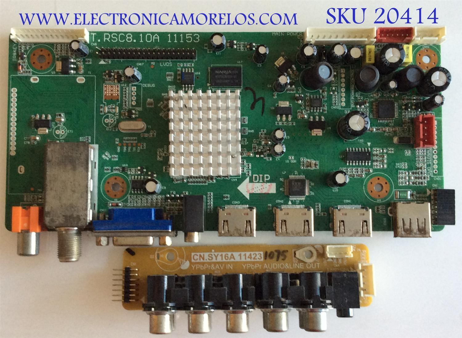 MAIN  PROSCAN / SMT120443 / T.RSC8.10A 11153 / PANEL V390HJ1-L02 / MODELO PLCD3992A