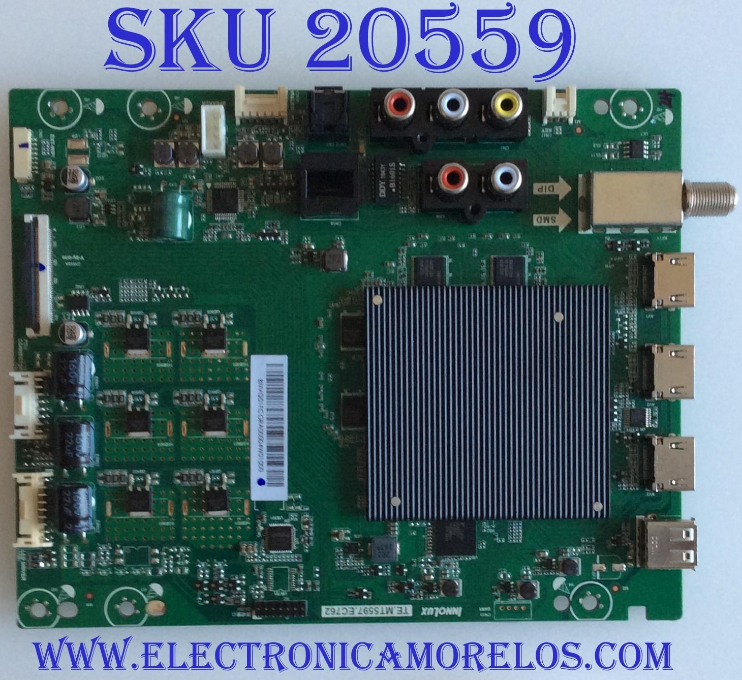 MAIN PARA TV VIZIO 4K UHD SMART TV / NUMERO DE PARTE 6M03A0000S00J / 6M03M0001P00R / 6M03M0003120R / TE.MT5597.EC762 / PANEL V650DJ4-D03 ReV.C1 / MODELOS V655-G9 LINIYB / V655-G9 LIAIYB / V655-H9 LINIZC