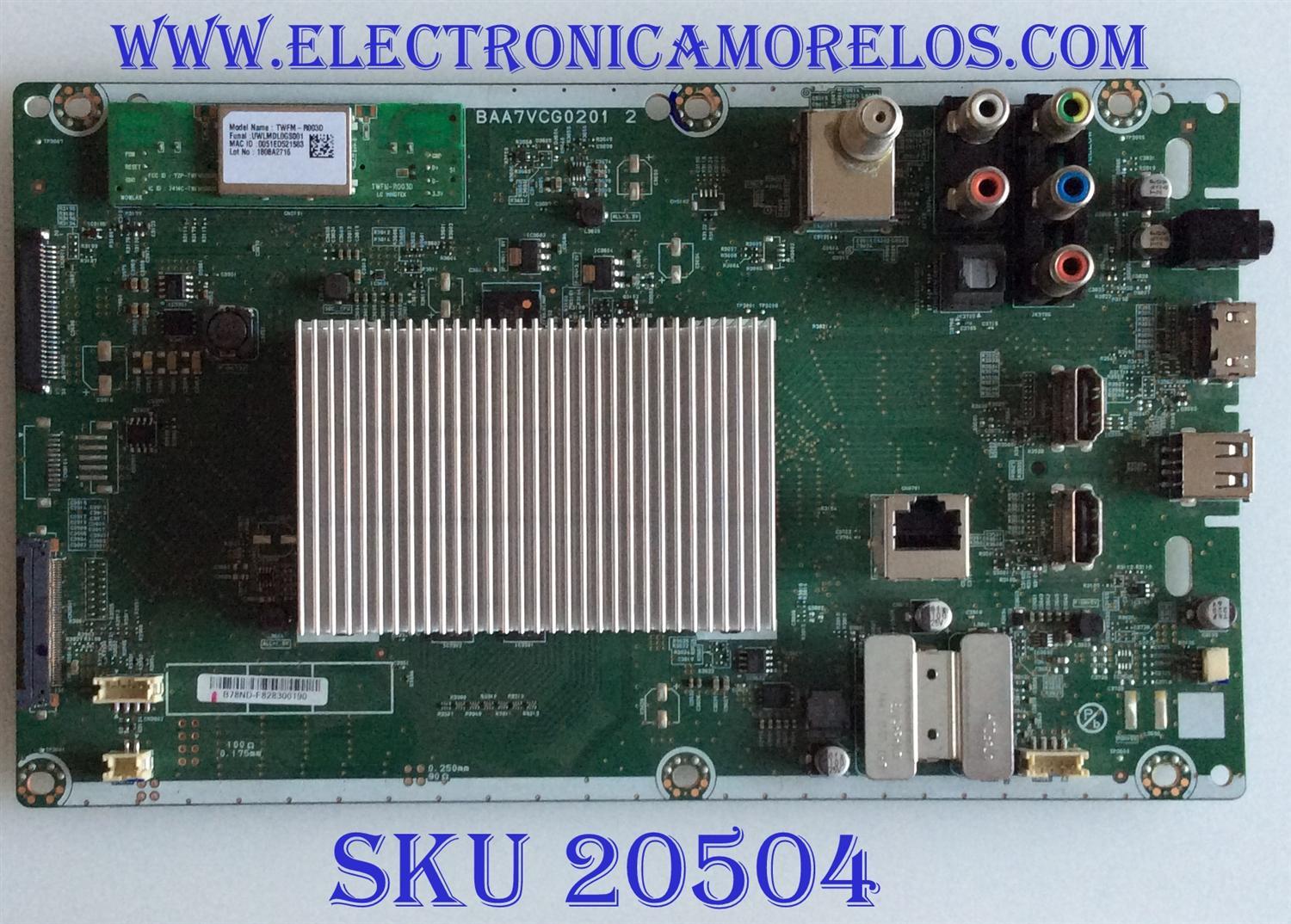 MAIN FUNAI / AB78NUG-65UL / BAA7VCG0201 2 / B78ND / PANEL UBD85XG / MODELO 65MV378Y/F7