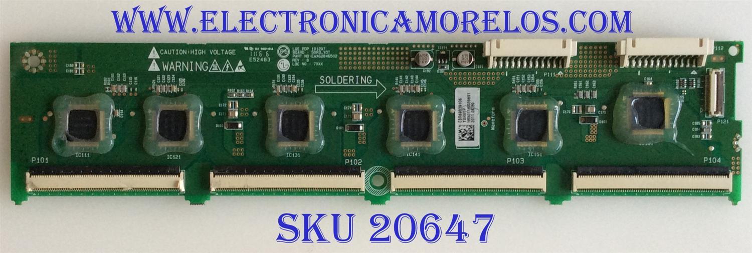 BUFFER LG / EBR69839106 / EAX62846502 / PANEL PDP50R30111  / MODELOS 50PV450-UA AUSZLHR / 50PZ550-UA / 50PZ950-UA