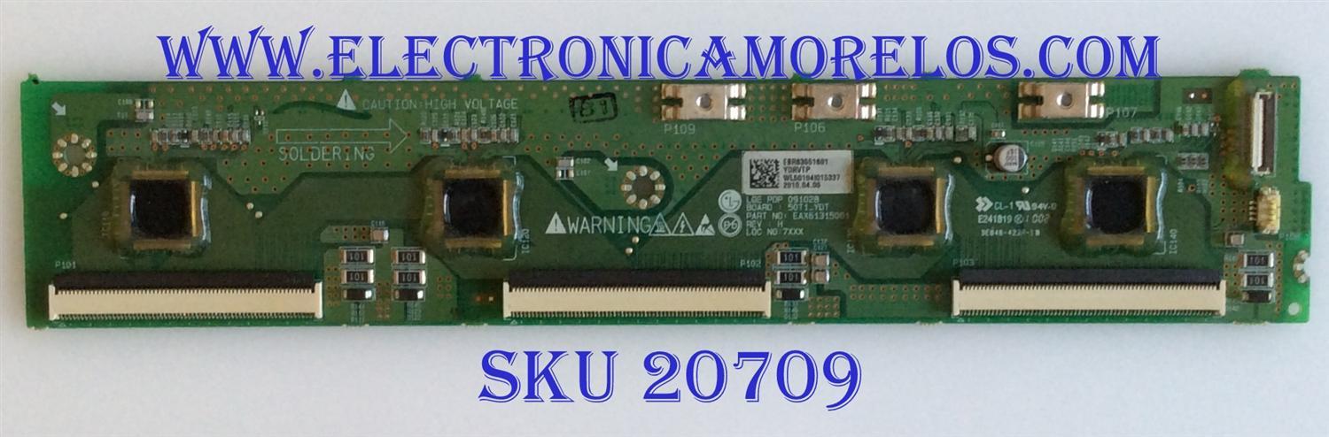 BUFFER LG / ZENITH / EBR63551601 / EAX61315001 / 50T1_YDT / PANEL PDP50T100000 / MODELOS 50PJ340-UC AUSLLHR / 50PJ350-UB AUSLLUR / 50PJ350C-UB AUSLLHR / Z50PJ240-UB AUSLZUR