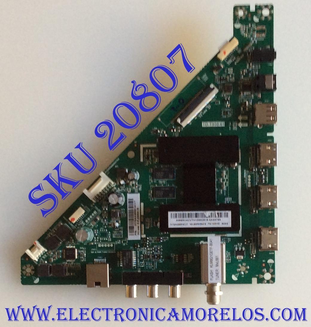 MAIN INSIGNIA / 317GAAMB914CVT / TD.T950.61 / T390HVN05.0 / H18082819 / PANEL TPT390J1-QVN05.U REV:S000E / MODELO NS-39DF510NA19