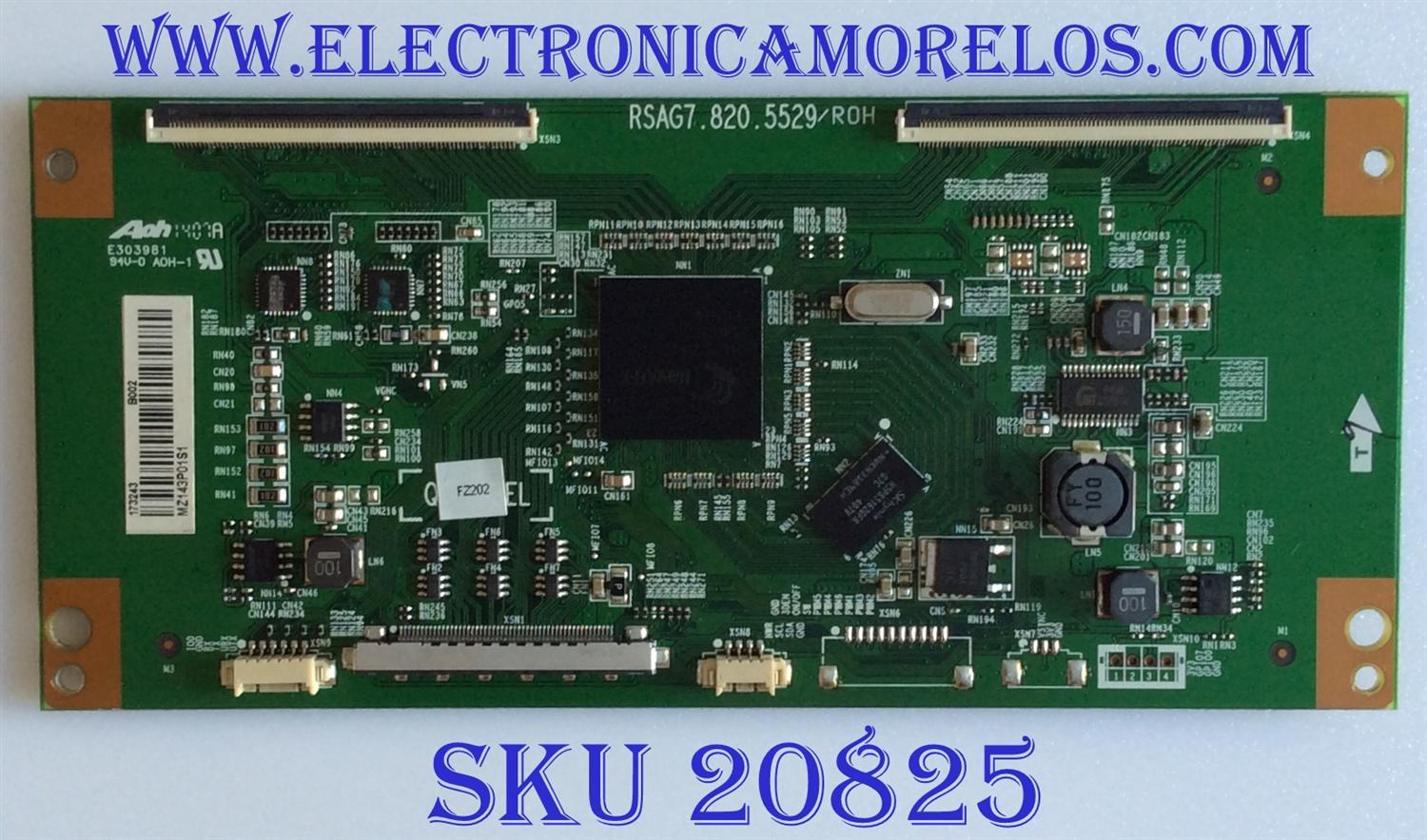 T-CON INSIGNIA / 173243 / RSAG7.820.5529/ROH / PANEL HD550DF-B57\S4\BBY / MODELO
