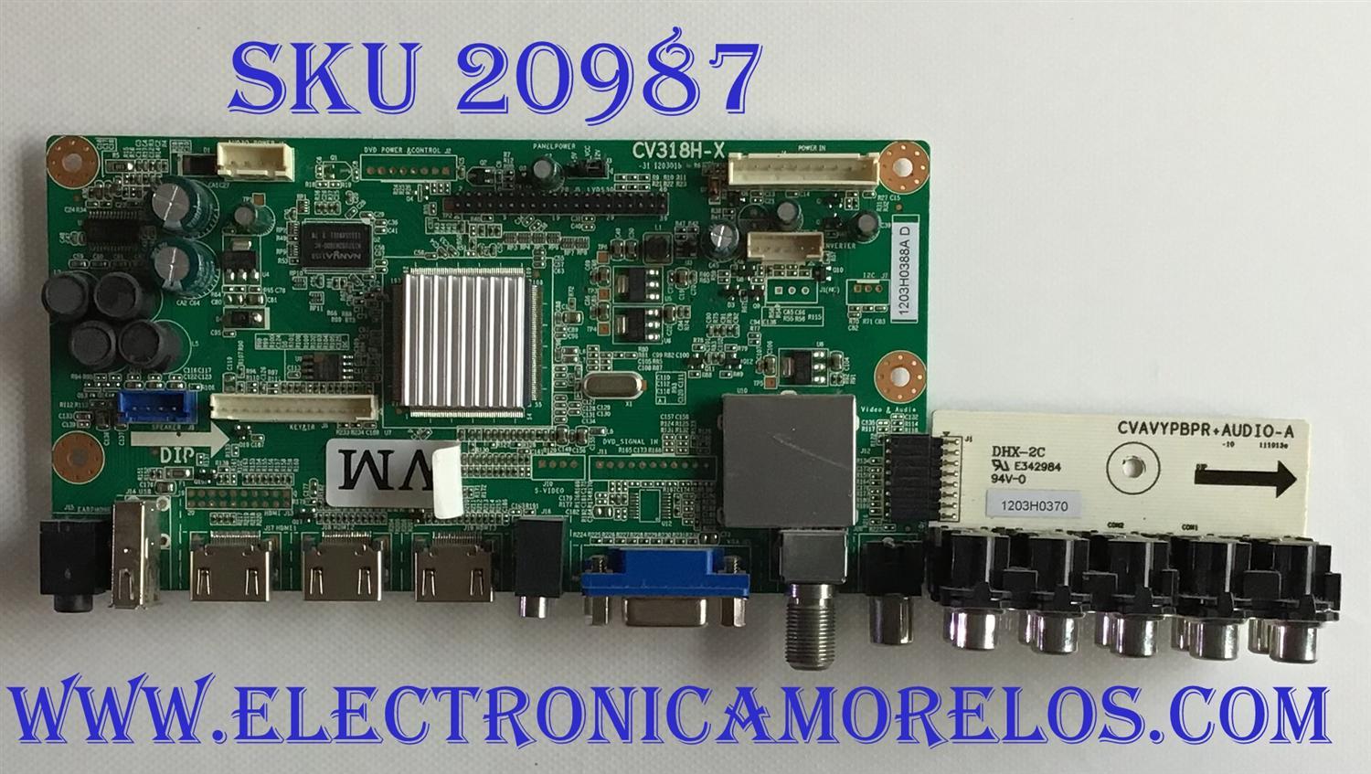 MAIN APEX / 1203H0388A / 1203H0370 / CV318H-X / PANEL V400H1-L10 / MODELO LD3288T