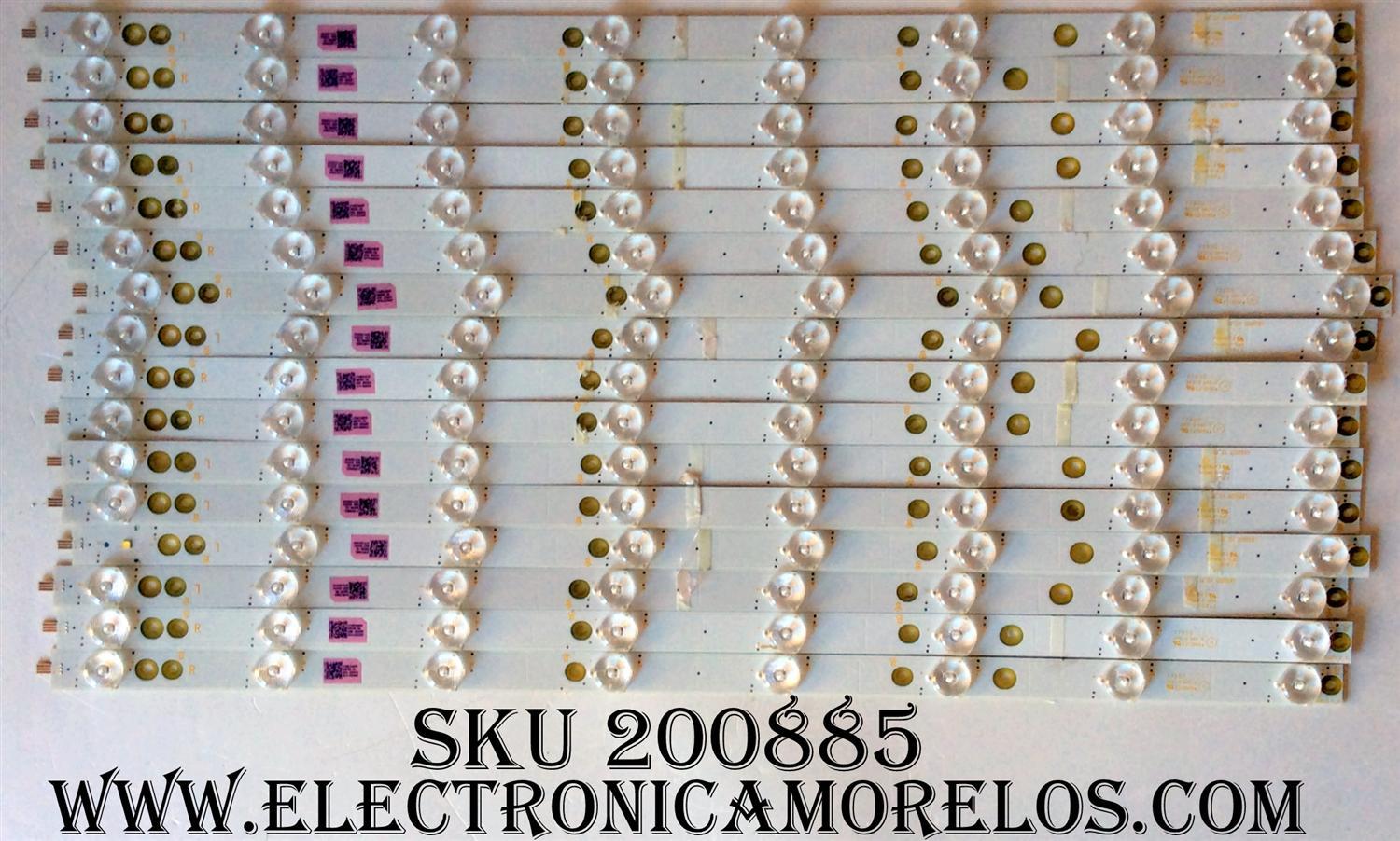 KIT DE LED´S PARA TV  (16 PIEZAS) / VIZIO 210BZ08DR / 210BZ08DL / LB50055 V0_01 / PANEL TPT500U1-QVN02.A REV:S001H / MODELO M50-D1 LTMWUXAS