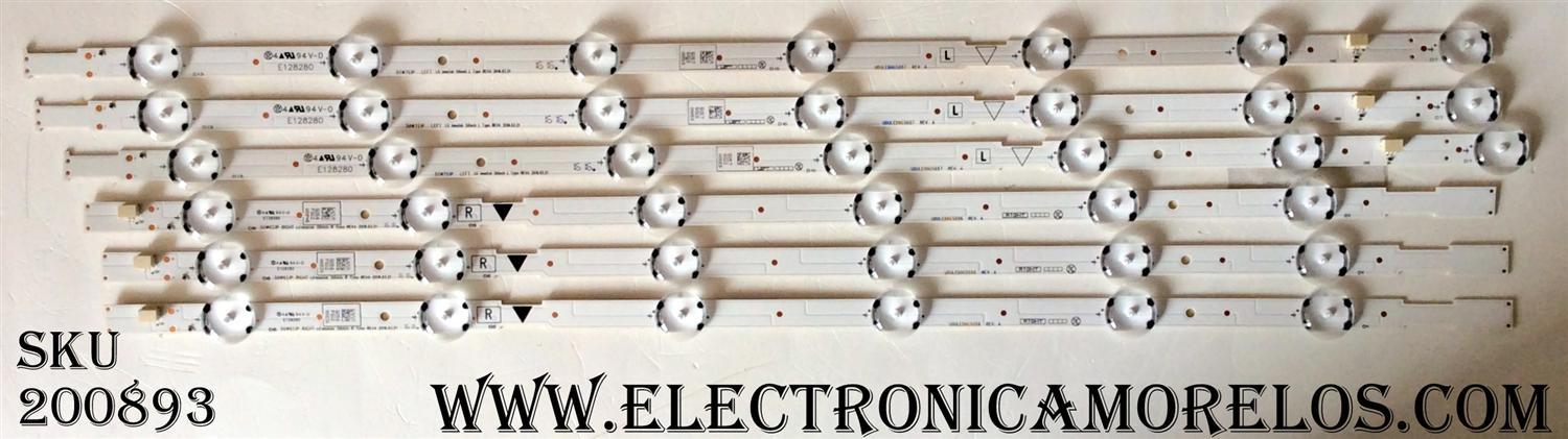 KIT DE LED PARA TV / SANYO UDULED0CS057/UDULED0CS056 / E128280 / 50W7S1P / MODELO FW50D36F / PANEL U6U1XH	