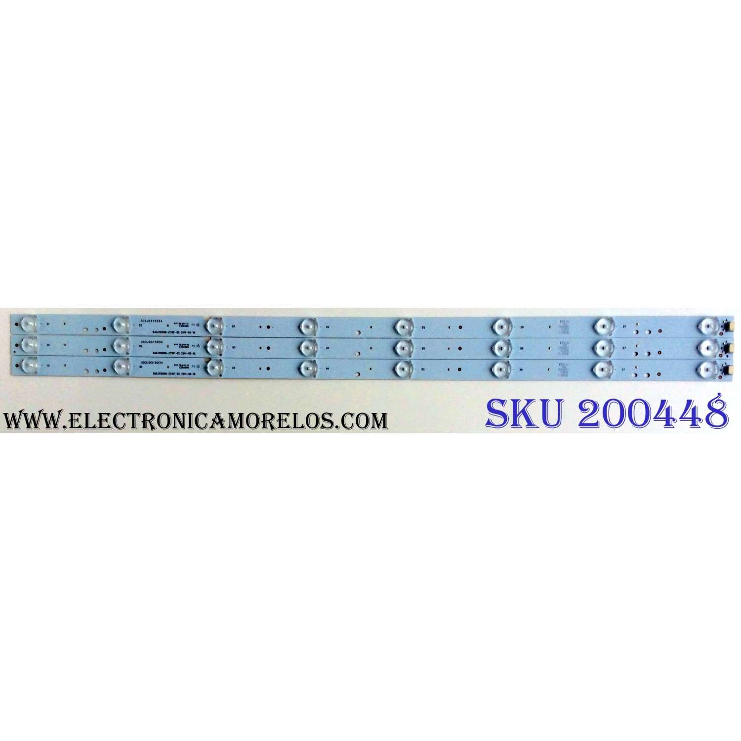 KIT DE LED´S PARA TV (3 PIEZAS) / JVC BJSJ315D08-ZC16F-02 / N94D-U / D24501 / 140506A2 / B20 / 7580LM / 303JD315034 / E356289 / PANEL HV320WX2-206 / MODELO LT-32DE74