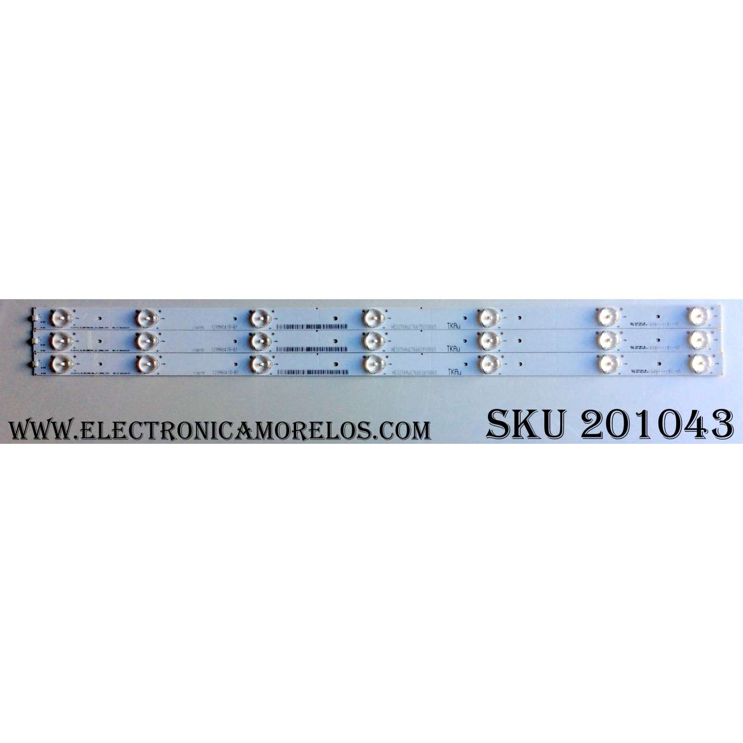 KIT DE LED´S PARA TV (3 PIEZAS) / HISENSE 1136775 / 129MA04 1R-B1 / Hisense_32_HD315DH-B51_3x7_3030C_7S1P REEV:V1 / MODELO 32H4CM 	 - Imagen 1