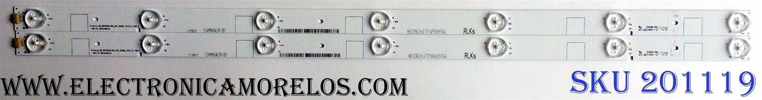 KIT DE LED`S PARA TV (2 PIEZAS) / SHARP HE32RLKS17714550976G / 124MA042R-B1 / HD315DH-E84 / 1175517 / PANEL HD315K2H81-B1 / MODELO LC-32LB591U - Imagen 1