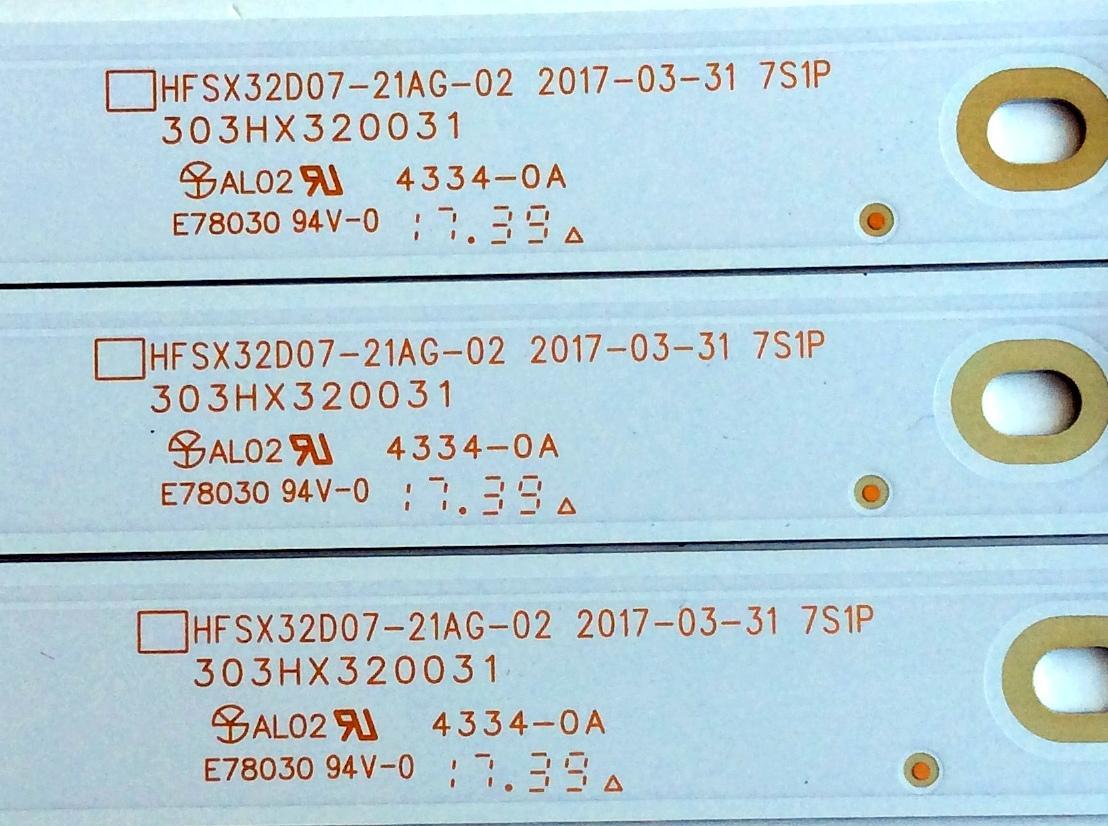 KIT DE LED´S PARA TV (3 PIEZAS) / VIZIO HFSX32D07-21AG-02 / 303HX320031 / HFSX32D07-21AG-02 2017-03-31 7S1P / 2010030291-8 / GC320M29 / PANEL BOEI320WX1-01 / MODELO D32HN-E4 LHBFVMKT - Imagen 3