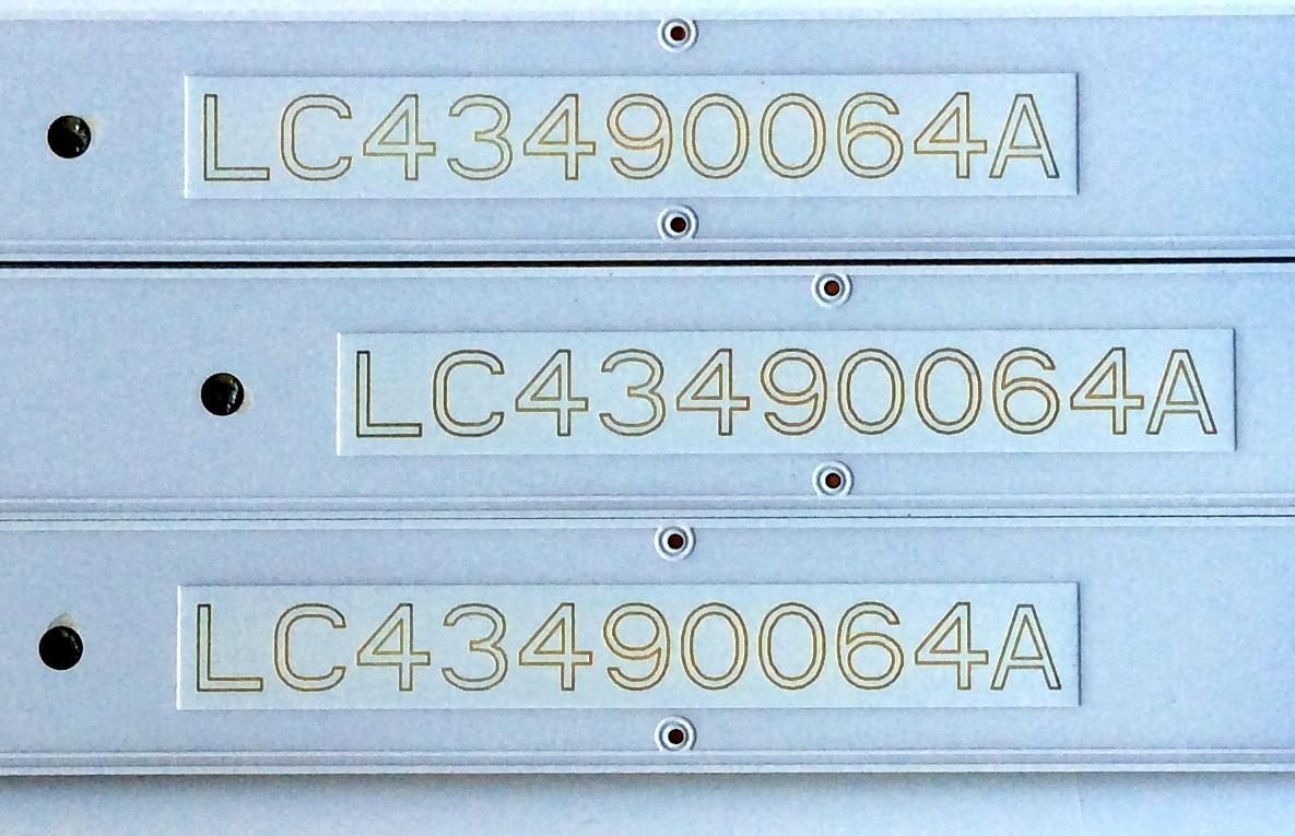 KIT DE LED´S PARA TV (3 PIEZAS) / LG LC43490064A / AG-D1 / 94V-0 / 1736 / WOOREE 43inch FHD_LED Array_A-Type_161024 / K74B / 6HMA / LC4349 / 0064A / BOE / PANEL NC430DUE-ABFX1 / MODELO 43LJ5500-UA BUSYLJM - Imagen 2