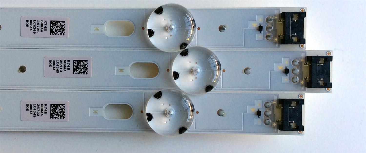 KIT DE LED´S PARA TV (3 PIEZAS) / LG LC43490064A / AG-D1 / 94V-0 / 1736 / WOOREE 43inch FHD_LED Array_A-Type_161024 / K74B / 6HMA / LC4349 / 0064A / BOE / PANEL NC430DUE-ABFX1 / MODELO 43LJ5500-UA BUSYLJM - Imagen 5