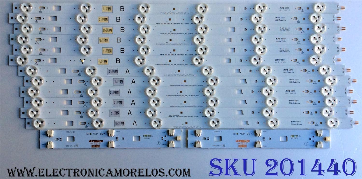 KIT DE LED´S PARA TV (12 PIEZAS) / SONY LM41-00091P / LM41-00091N / SAMSUNG_2014_SONY_DIRECT_48_A_3228_6LEDs_REV1.0_140404 / SAMSUNG_2014_SONY_DIRECT_48_B_3228_6LEDs_REV1.0_140404 / CEM-3-N 037S3B / PANEL NS4F480DND01 / MODELO KDL-48W600B