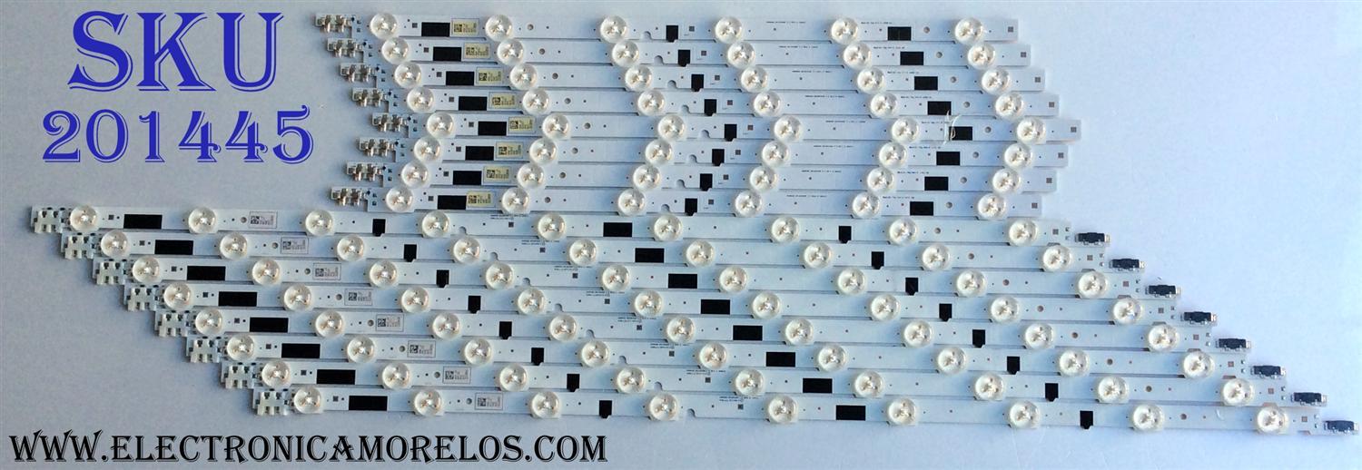 KIT DE LED´S PARA TV (16 PIEZAS) / SAMSUNG BN96-25308A / BN96-25309A / 2013SVS476F / 130212 / BN41-01971A / BN96-25337A / PANEL CY-HF460CSLV1H / MODELOS UN46F6350 / HG46NB670 / HG46NB677 / HG46NB678 / UN46F5500 / UN46F6400 / UN46F6800 / UN46F6300