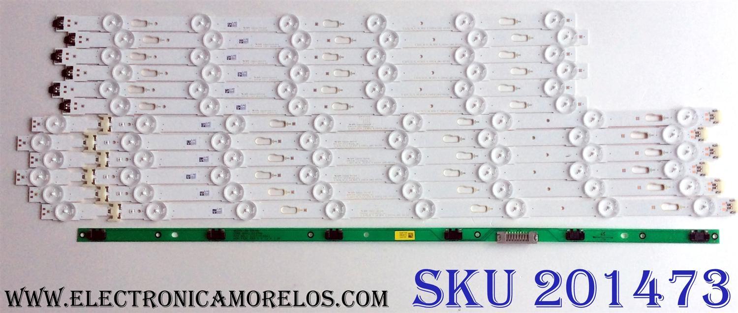 KIT DE LED´S PARA TV (12 PIEZAS) / SAMSUNG BN96-39660A / BN96-39659A / S_5U75_55_FL_L8 / S_5U75_55_FL_R6 / LM41-00135A / LM41-00136A / PANEL  CY-GK055HGLVHH / MODELOS UN55MU6290 / UN55MU6290FXZA FC10