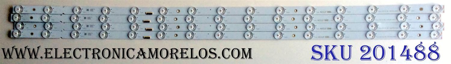 KIT DE LED´S PARA TV (4 PIEZAS) / SONY MBL-49039D615SN2 / CCB 49 MBL-49039D615SN2 / PANEL YD8S005DND01B / MODELO XBR-49X900F