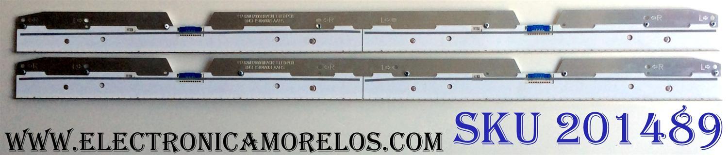 KIT DE LED´S PARA TV (2 BARRAS) / SAMSUNG BN96-43859A / BN61-14104A / PANEL CY-SM082FLLV7H / CY-SM082FLLV6H / CY-SM082FLLV2H / MODELOS UA82MU8000 / UE82MU7002  / UN82MU7000 / UE82MU8000 / UN82MU8000FXZA FB02 / MAS MODELOS COMPATIBLES EN DESCRIPCION