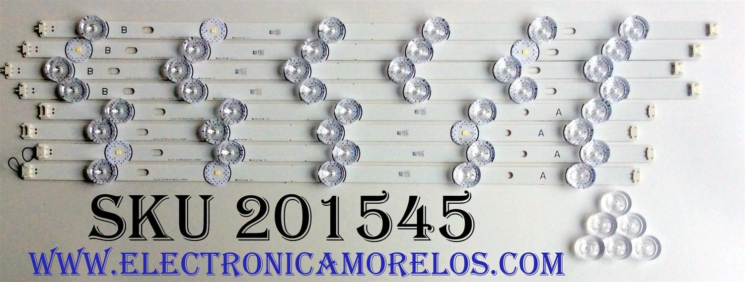 KIT DE LED´S PARA TV (SOLO 8 PIEZAS) / LG Direct 3.0_55inchRev0.1_140428 / PANEL NC550DUE-VCCP1 / COMPATIBLES NC550DUE-VCCP3 / LC550DUE (FG)(A1) LC550DUE (FG)(A2) / SUSTITUTOS T550HVF04.2 /  HC550DUN-VSHS2-11XX / CHECAR MODELOS COMPATIBLES EN DESCRIPCION