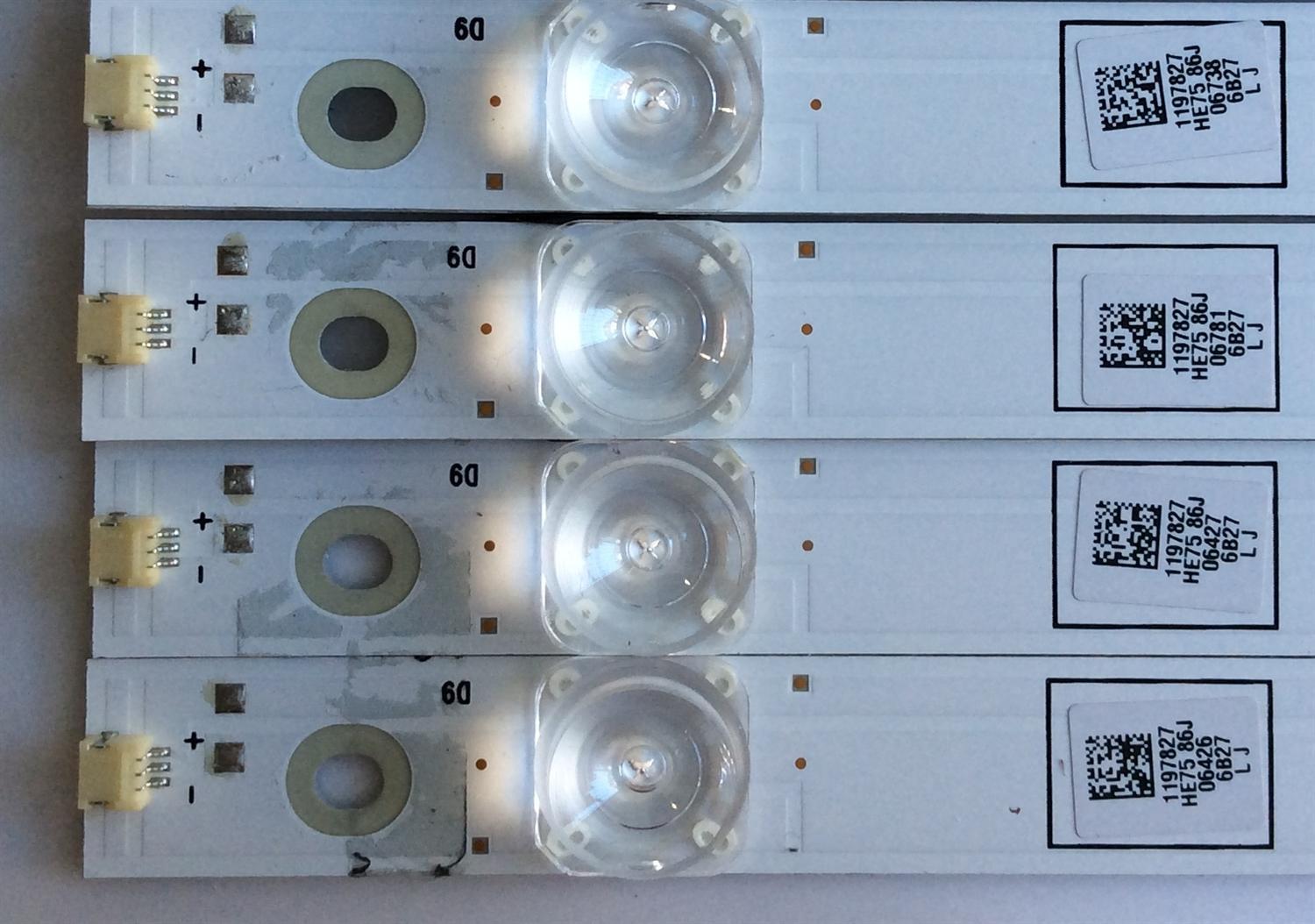 KIT DE LED´S PARA TV / HISENSE / ( 10 PIEZAS ) HD750M7U71-L1 / E469119 94V-0 / LB75022 V0 / HE75 86J / MODELO 75EU8070	 - Imagen 2
