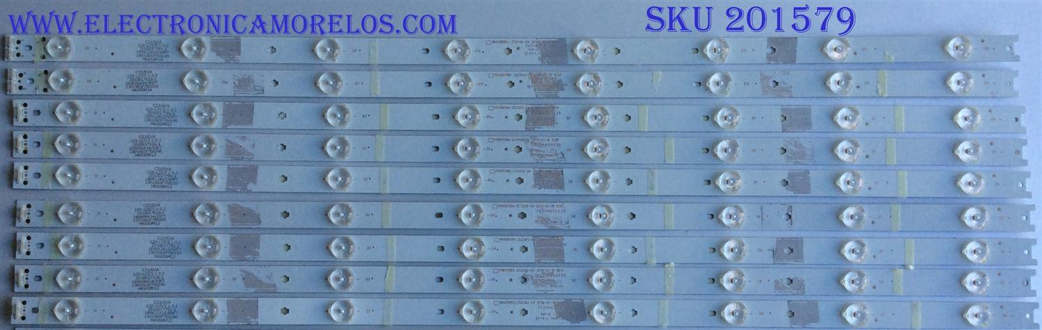KIT DE LED PARA TV / HITACHI ((INCOMPLETO SOLO 9 PIEZAS)) HK650WLEDM-AH41H / HK65D08A-ZC21AG-04 / 303HK650039 / 2301065F700190 / 2010017616-1 / MODELO LE65K6R9	