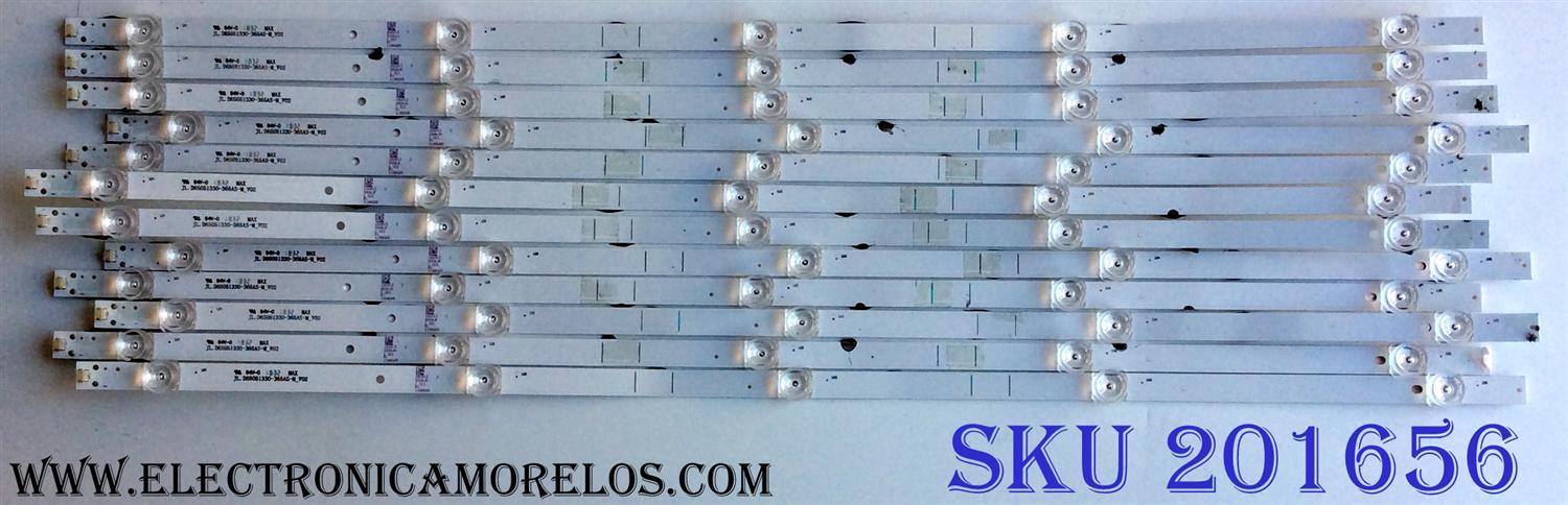 KIT DE LED'S PARA TV (12 PIEZAS) / SHARP JL.D65051330-365AS-M_V02 / 1199095 / 181005 / JL.D65051330  / PANEL HD650S1U71 / HD650S1U71-L1\S0\GM\ROH / MODELOS LC-65Q7300U / LC-65Q7370U
