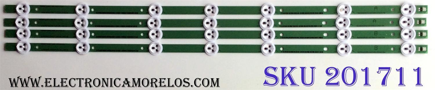 KIT DE LED'S PARA TV (4 PIEZAS) / VIZIO BB29-2011A / BB29-2011B / SV0320AD0-B_REV3.0_7_120820 PANEL T320XVN02.V0 / MODELOS E320I-A2 / E320I-A2 LWZANLJP