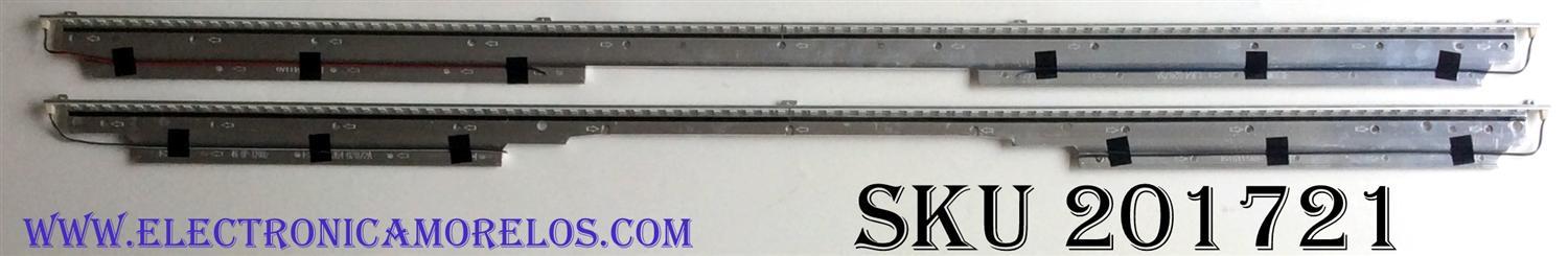 KIT DE LED'S PARA TV SONY (2 PIEZAS) / NUMERO DE PARTE LJ64-02872A / LJ64-02873A / SLED_2011SLS46_EDL_45_0D_REV0.2 / 46-DOWN-120HZ / 46-UP-120HZ / 1010111A0 / 1001220A0 / PANEL LTY460HJ05 / MODELOS KDL-46EX720 / KDL-46EX723