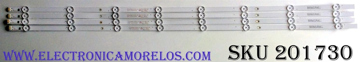 KIT DE LED'S PARA TV (4 PIEZAS) / SAMSUNG 303GC430048 / GC430M16 / GC43D08-ZC22AG-20 PANEL BOEI430WQ1 / MODELO UN43NU6950FXZA BZ01