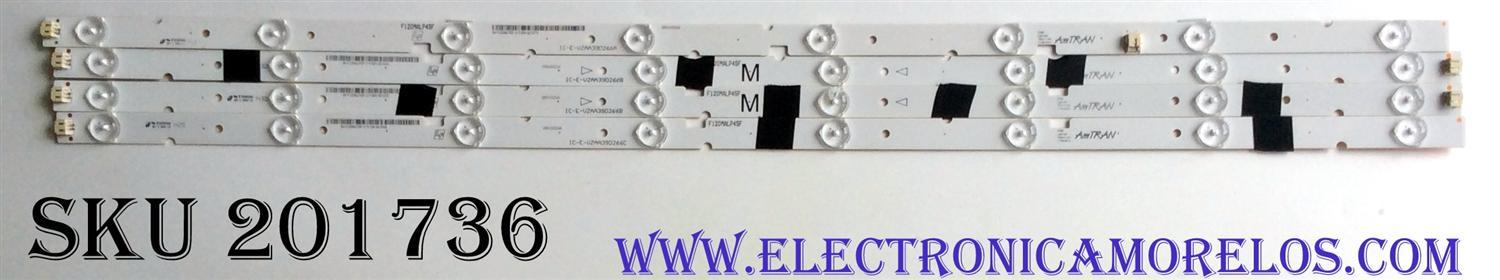KIT DE LED'S PARA TV (4 PIEZAS) / SHARP 0981-0102-21A2 / 0981-0102-21A4 / 0981-0102-21A3 / F120MALP45F / PANEL T390HVN04.0 / MODELOS LC-39LE551U / E390-B0