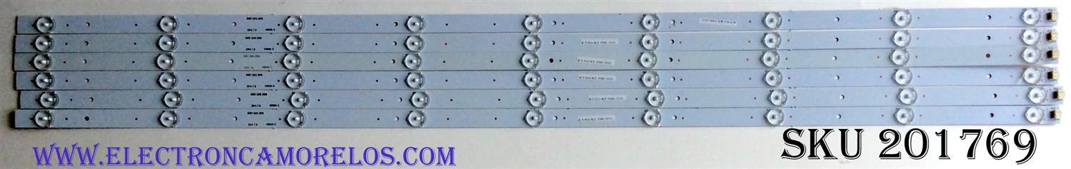 KIT DE LED'S PARA TV (6 PIEZAS) / WESTINGHOUSE GKB5.948.3018 / GKB7.820.3816 / 48609-E / PANEL D480D3-GG58.C0X / LSC480HN05-B01 / MODELO DWM48F1Y1 