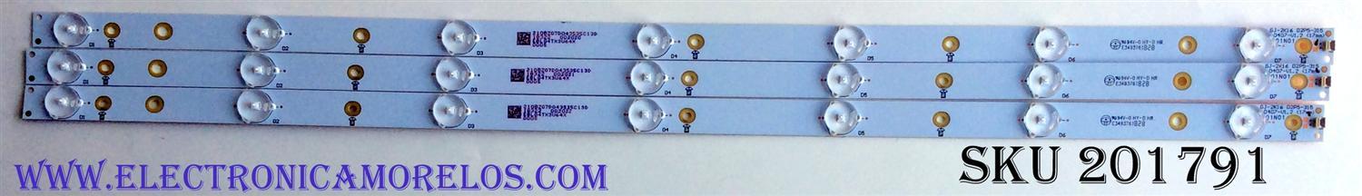 KIT DE LED'S PARA TV (3 PIEZAS) / VIZIO 210BZ07D043535C13D / GJ-2K16 / D2P5-315 / D407-V1.2 / E349376 / GJ-2K16 D2P5-315 D407-V1.2 / 18322 / EBLG4TX3U64X / PANEL TPT320B5-FHBN0.K REV:S49P2T / MODELOS D32f-F1 / D32f-F1 LTMUVMKU