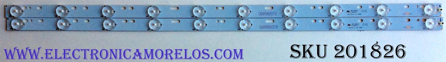 KIT DE LED'S PARA TV (2 PIEZAS) / SCEPTRE CA09PGHBYZF7B / E348423 / KB-FR-4 / LE-600 / PANEL'S CN32HA526 / HV320WX2-206 / MODELO X322BV-HDR8WX