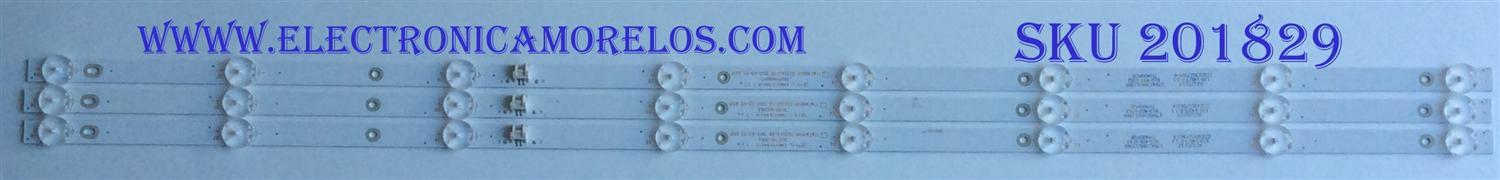 KIT DE LED'S PARA TV (3 PIEZAS) / ELEMENT / 303TH400053 / TFMT40D08-ZC22AG-06 / TH400M29 / PANEL T400-V35-DLED / MODELOS ELF4017 / ELST4017 F7C3M