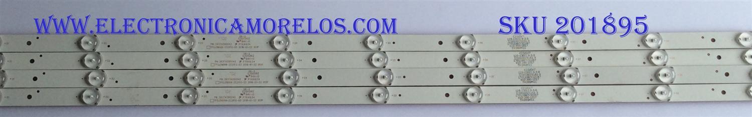 KIT DE LED'S PARA TV (4 PIEZAS) / ELEMENT / 303TH390042 / TFGJ39D09-ZC21FG-03 / 125-130/2.9-3,0 / PANEL T390-DXB-DLED / MODELO ELEFW3916