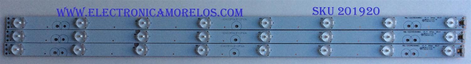 KIT DE LED'S PARA TV (3 PIEZAS) / UPSTAR / MBL-32035D308BE1 / -D403PGLBYZF6A / MODELO P32EA8