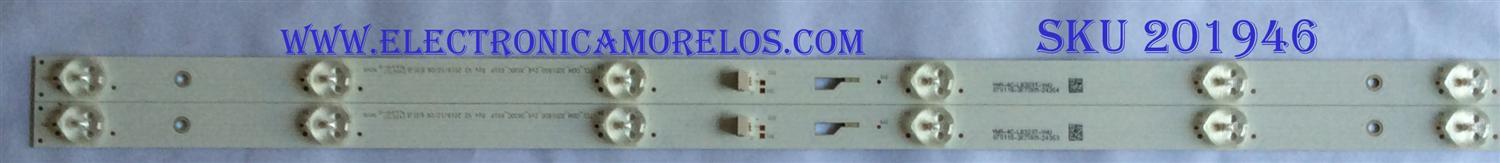 KIT DE LED´S PARA TV ( 2PIEZAS ) / TOSHIBA / YHA-4C-LBM320T-YHU / 070118-3K7XKM / TCL_ODM_32D1600_2X6_3030C_6S1P REV.V2 / PANEL LVW320CSDX E26 V7 / LVW320SDXE26 V55 / MODELO NS-32DR310NA