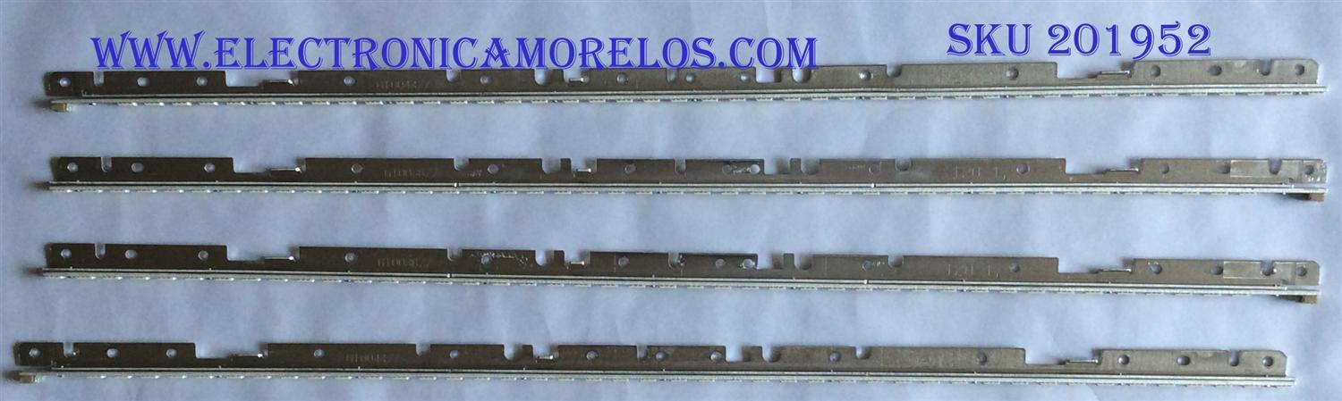 KIT DE LED´S PARA TV SHARP ((4 PIEZAS)) / NUMERO DE PARTE SLED090907 REV.1 / RUNTK4335TP / 109-014-61 / RUNTK / 4335TP / AE4060B / 090907 REV.1 / PANEL LK400D3LA4T / MODELO KDL-40EX700